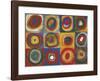 Colour Study - Squares And Concentric Circles-Wassily Kandinsky-Framed Giclee Print