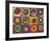 Colour Study - Squares And Concentric Circles-Wassily Kandinsky-Framed Giclee Print