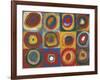 Colour Study - Squares And Concentric Circles-Wassily Kandinsky-Framed Giclee Print