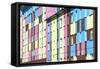 Coloured Apartment Houses, Siberian City Anadyr, Chukotka Province, Russian Far East, Eurasia-Gabrielle and Michel Therin-Weise-Framed Stretched Canvas