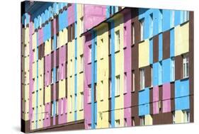 Coloured Apartment Houses, Siberian City Anadyr, Chukotka Province, Russian Far East, Eurasia-Gabrielle and Michel Therin-Weise-Stretched Canvas