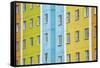 Coloured Apartment Houses, Siberian City Anadyr, Chukotka Province, Russian Far East, Eurasia-Gabrielle and Michel Therin-Weise-Framed Stretched Canvas