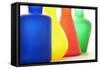 Coloured Bottles in a Row-Tom Quartermaine-Framed Stretched Canvas