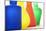 Coloured Bottles in a Row-Tom Quartermaine-Mounted Giclee Print