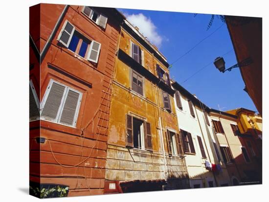 Coloured Facades, Trastevere District, Rome, Italy, Europe-Ken Gillham-Stretched Canvas