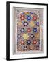 Coloured Glass Jali in Hallway Within the Palace, Deo Garh Palace Hotel, Deo Garh, India-John Henry Claude Wilson-Framed Photographic Print