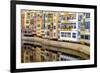 Coloured Houses on the Onyar River, Girona, Spain-Carlos Sanchez Pereyra-Framed Photographic Print