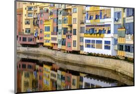 Coloured Houses on the Onyar River, Girona, Spain-Carlos Sanchez Pereyra-Mounted Photographic Print