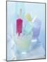 Coloured Ice Lollies in Glasses of Crushed Ice-Ian Garlick-Mounted Photographic Print