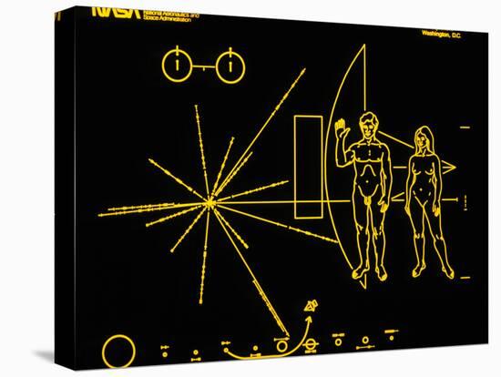 Coloured Pictorial Plaque on Pioneer 10 And 11-null-Stretched Canvas