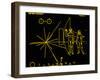 Coloured Pictorial Plaque on Pioneer 10 And 11-null-Framed Photographic Print