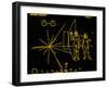 Coloured Pictorial Plaque on Pioneer 10 And 11-null-Framed Photographic Print