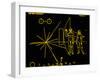 Coloured Pictorial Plaque on Pioneer 10 And 11-null-Framed Photographic Print