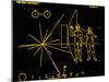 Coloured Pictorial Plaque on Pioneer 10 And 11-null-Mounted Photographic Print