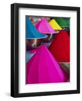 Coloured Powders for Sale, Devaraja Market, Mysore, Karnataka, India, Asia-Tuul-Framed Photographic Print