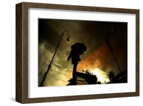 Coloured Rain-null-Framed Art Print