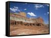 Coloured Rock Formations and Cliffs in the Capital Reef National Park in Utah, USA-Rainford Roy-Framed Stretched Canvas