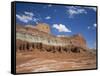 Coloured Rock Formations and Cliffs in the Capital Reef National Park in Utah, USA-Rainford Roy-Framed Stretched Canvas