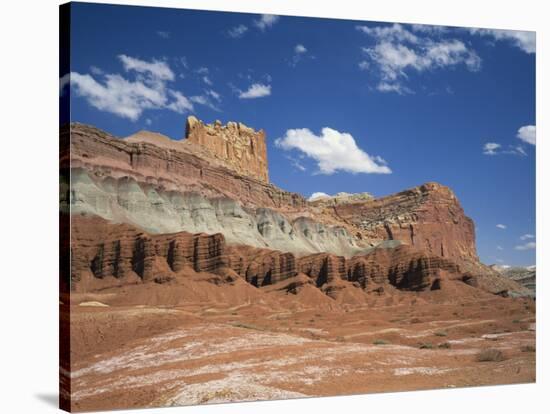 Coloured Rock Formations and Cliffs in the Capital Reef National Park in Utah, USA-Rainford Roy-Stretched Canvas