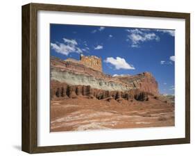 Coloured Rock Formations and Cliffs in the Capital Reef National Park in Utah, USA-Rainford Roy-Framed Photographic Print