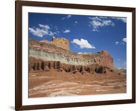 Coloured Rock Formations and Cliffs in the Capital Reef National Park in Utah, USA-Rainford Roy-Framed Photographic Print