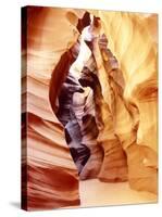 Coloured Rock in Waves Formation in Upper Antelope Canyon, Slot Canyon, Page, Arizona, USA-Roy Rainford-Stretched Canvas