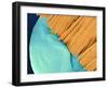 Coloured SEM of a Toothbrush Scrubbing a Tooth-Volker Steger-Framed Photographic Print