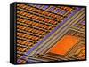 Coloured SEM of Surface of An EPROM Silicon Chip-Dr. Jeremy Burgess-Framed Stretched Canvas