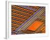 Coloured SEM of Surface of An EPROM Silicon Chip-Dr. Jeremy Burgess-Framed Photographic Print
