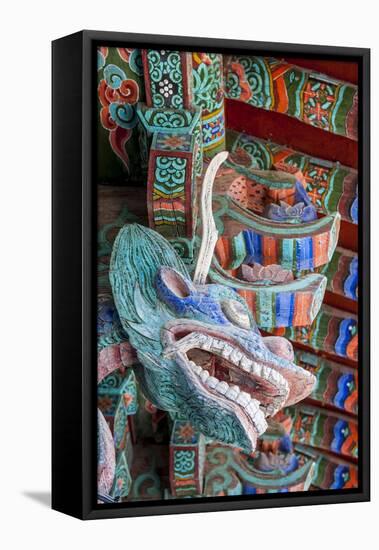 Coloured Wooden Roof in the Bulguksa Temple-Michael-Framed Stretched Canvas