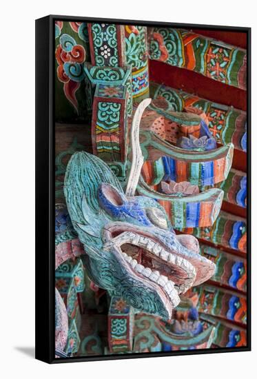 Coloured Wooden Roof in the Bulguksa Temple-Michael-Framed Stretched Canvas