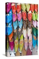 Colourful Babouche for Sale in Thesouks in the Old Medina-Matthew Williams-Ellis-Stretched Canvas