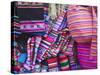 Colourful Bags and Scarves in Witches' Market, La Paz, Bolivia-Ian Trower-Stretched Canvas