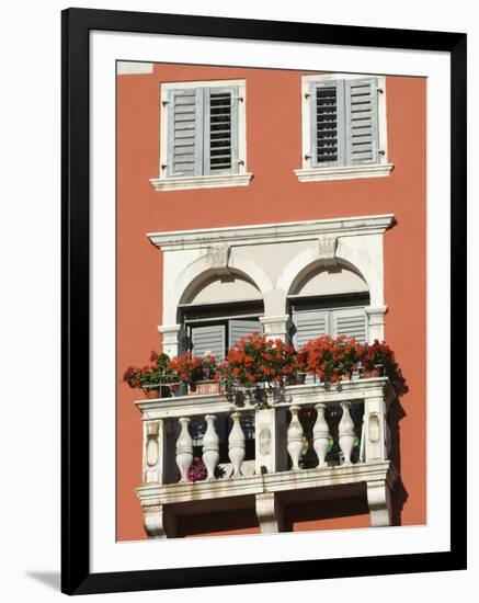 Colourful Balcony, Rovinj, Istria, Croatia, Europe-Stuart Black-Framed Photographic Print