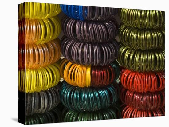 Colourful Bangles for Sale, Maheshwar, Madhya Pradesh State, India-R H Productions-Stretched Canvas