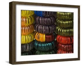 Colourful Bangles for Sale, Maheshwar, Madhya Pradesh State, India-R H Productions-Framed Photographic Print