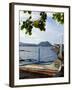 Colourful Banka Fishing Boats, Lake Taal, Taal Volcano in Back, Luzon, Talisay, Philippines-Christian Kober-Framed Photographic Print