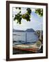 Colourful Banka Fishing Boats, Lake Taal, Taal Volcano in Back, Luzon, Talisay, Philippines-Christian Kober-Framed Photographic Print