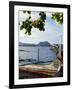 Colourful Banka Fishing Boats, Lake Taal, Taal Volcano in Back, Luzon, Talisay, Philippines-Christian Kober-Framed Photographic Print