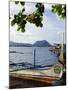 Colourful Banka Fishing Boats, Lake Taal, Taal Volcano in Back, Luzon, Talisay, Philippines-Christian Kober-Mounted Photographic Print