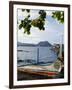 Colourful Banka Fishing Boats, Lake Taal, Taal Volcano in Back, Luzon, Talisay, Philippines-Christian Kober-Framed Photographic Print