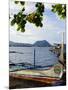 Colourful Banka Fishing Boats, Lake Taal, Taal Volcano in Back, Luzon, Talisay, Philippines-Christian Kober-Mounted Photographic Print