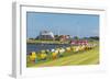 Colourful Beach Chairs on the Beach of Cuxhaven, Lower Saxony, Germany, Europe-Michael Runkel-Framed Photographic Print