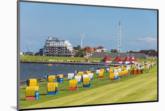 Colourful Beach Chairs on the Beach of Cuxhaven, Lower Saxony, Germany, Europe-Michael Runkel-Mounted Photographic Print