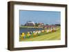 Colourful Beach Chairs on the Beach of Cuxhaven, Lower Saxony, Germany, Europe-Michael Runkel-Framed Premium Photographic Print