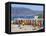 Colourful Beach Huts, Kalkbay, Cape Province, South Africa, Africa-Peter Groenendijk-Framed Stretched Canvas