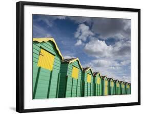 Colourful Beach Huts, Littlehampton, West Sussex, England, United Kingdom, Europe-Miller John-Framed Photographic Print