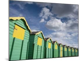 Colourful Beach Huts, Littlehampton, West Sussex, England, United Kingdom, Europe-Miller John-Mounted Photographic Print