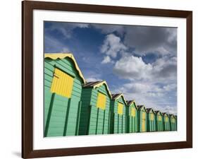 Colourful Beach Huts, Littlehampton, West Sussex, England, United Kingdom, Europe-Miller John-Framed Photographic Print