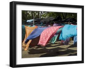 Colourful Beach Wraps for Sale, Manuel Antonio, Costa Rica, Central America-R H Productions-Framed Photographic Print